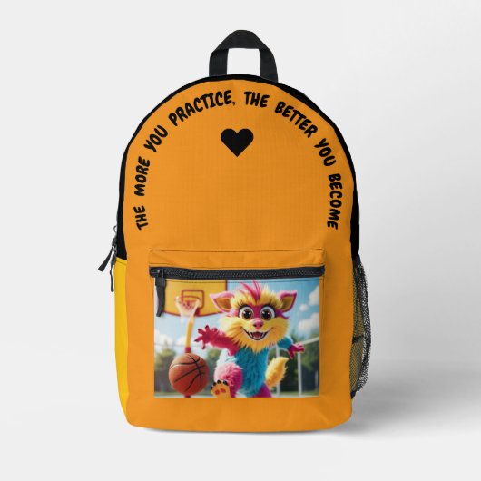練習すればするほど… プリントバックパック (正面)
