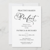 練習でリハーサルのディナーを完成 招待状 (正面)