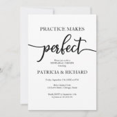練習で完璧なリハーサルエレガントディナー 招待状 (正面)