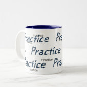 練習のコーヒー、JWBによるデザイン ツートーンマグカップ (正面左)