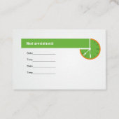 練習の栄養士のための名刺 予約カード (裏面)