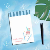 練習は完璧なスキージャンプの漫画の牛を作る ポストイット