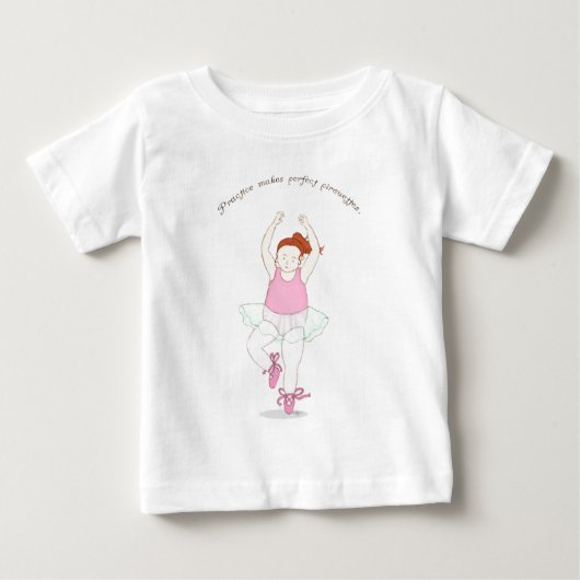 練習は完璧なピルーエットキッズティーを作成 ベビーTシャツ (正面)