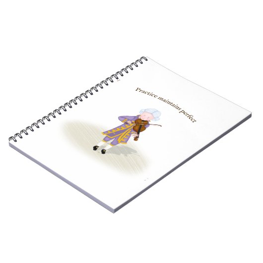 練習は完璧なモーツァルト遊のバイオリンを維持 ノートブック (左側)