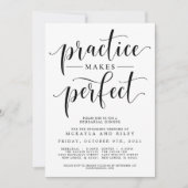 練習は完璧なリハ結婚ーサルディナー 招待状 (正面)