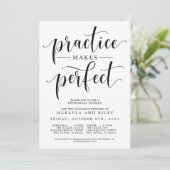練習は完璧なリハ結婚ーサルディナー 招待状 (スタンド正面)