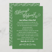 練習は完璧な緑のリハーサルディナーを作る 招待状 (正面/裏面)