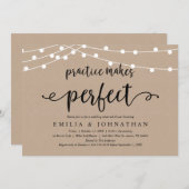 練習は完璧にするリハ素朴ーサルディナー 招待状 (正面/裏面)