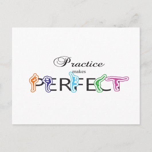 練習は完璧にする ポストカード (正面)