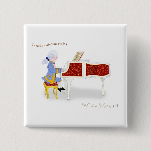 練習は完璧を保つ 缶バッジ (正面)
