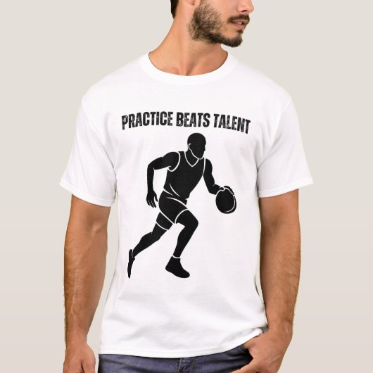 練習は才能に勝る Tシャツ (正面)