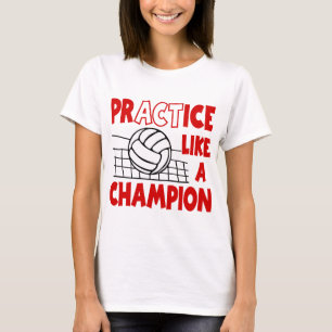 練習は赤いチャンピオンを好みます Tシャツ