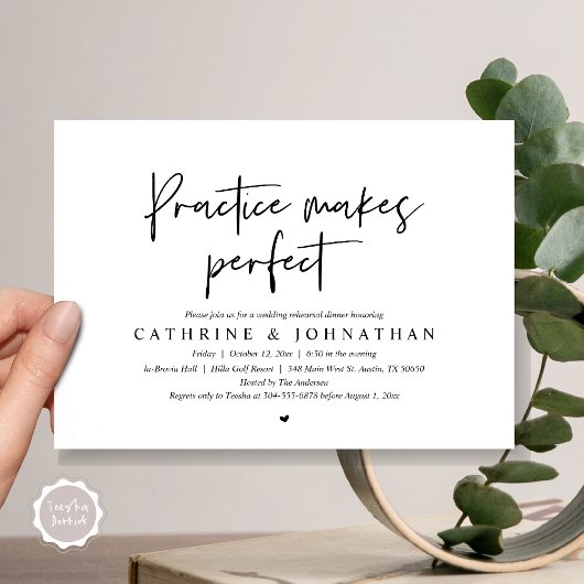 練習は、のリハーサル結婚ディナーを完璧にする 招待状