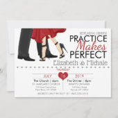 練習をパーソナライズ完璧なリハーサルディナーを作る 招待状 (正面)