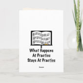 練習管弦楽のグリーティングカードで起こること カード (裏面)