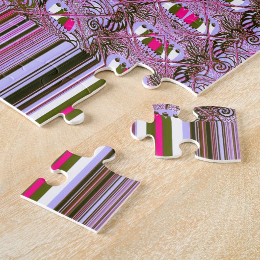 緻密で複雑な抽象芸術パターンアートプリント ジグソーパズル (側面)