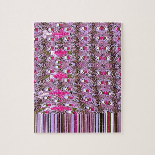 緻密で複雑な抽象芸術パターンアートプリント ジグソーパズル (縦)