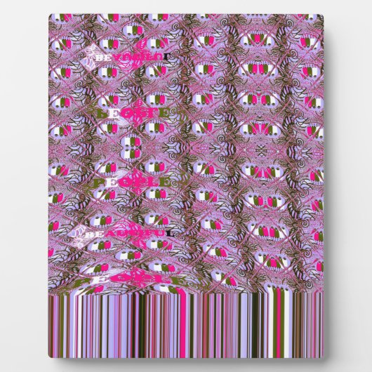 緻密で複雑な抽象芸術パターンアートプリント フォトプラーク (正面)