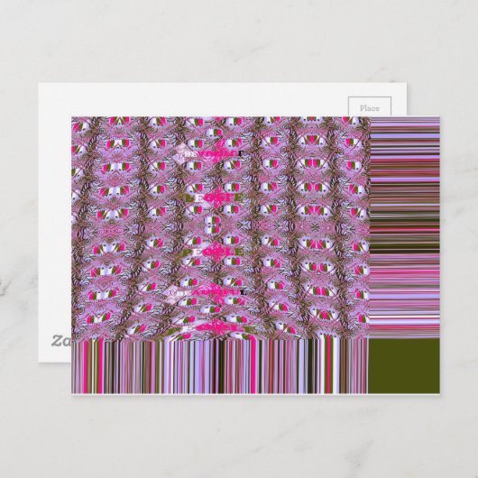 緻密で複雑な抽象芸術パターンアートプリント ポストカード (正面/裏面)