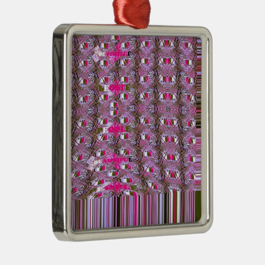 緻密で複雑な抽象芸術パターンアートプリント メタルオーナメント (右)