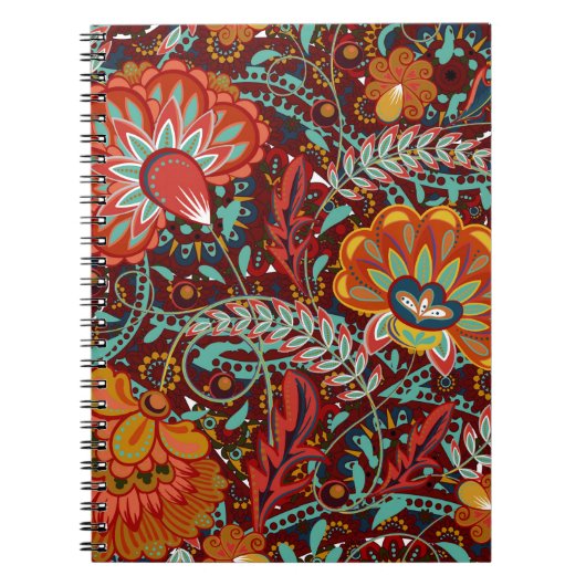 緻密なフローラ観賞用手でファンタジーの花を描く ノートブック (正面)