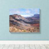 縁から見えるヘレアカラのクレーター キャンバスプリント (インサイチュ (ウッドフロア))