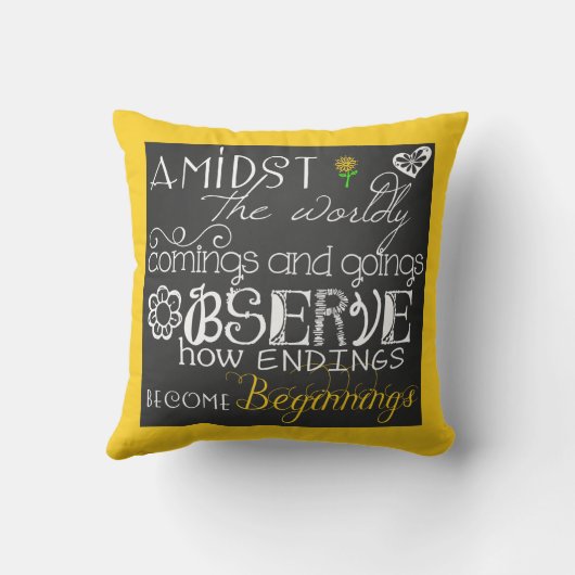 縁が枕の始感動的まり クッション (裏面)