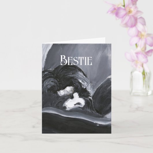 縁どの横絵を描面パーソナライズされた カード (蘭)