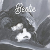 縁どの横絵を描面パーソナライズされた シール (正面)