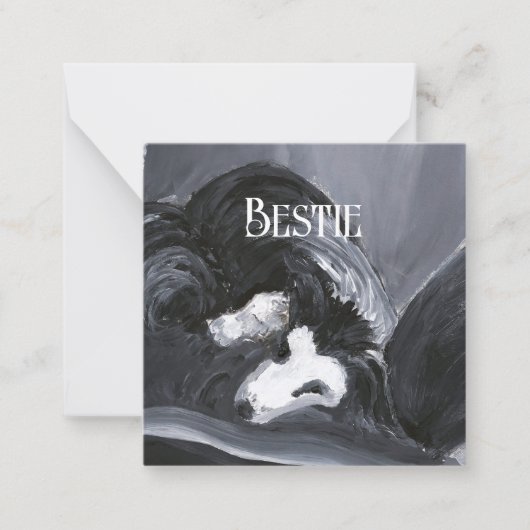 縁どの横絵を描面パーソナライズされた ノートカード (正面)