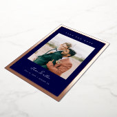 縁どはっきりしたFoil Save the Date ミニマル Photo Cards 箔招待状 (回転した状態)