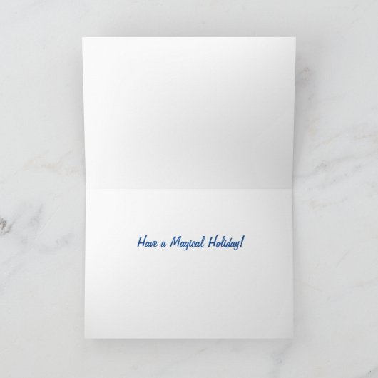 縁どられた青い木 カード (内部)