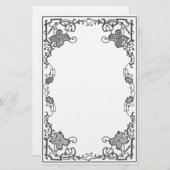 縁どられる上がりました(雪) 便箋 (正面/裏面)