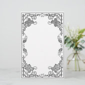 縁どられる上がりました(雪) 便箋 (スタンド正面)