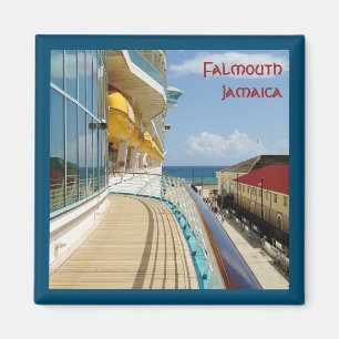 縁どられるFalmouthの巡航桟橋 マグネット