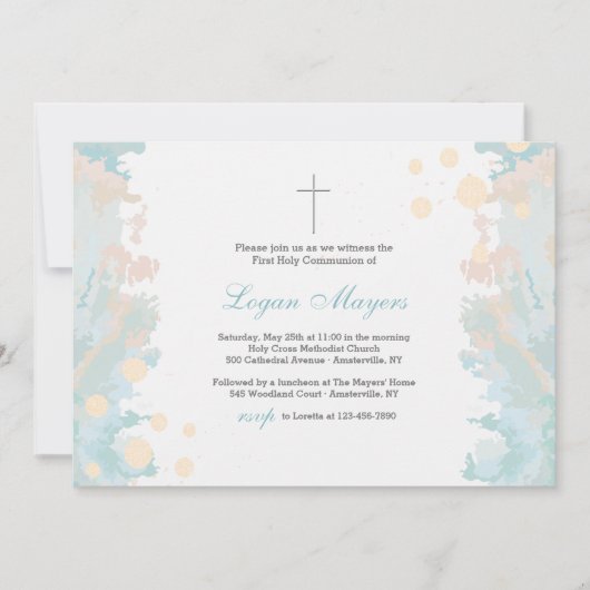 縁どアクリル宗教で 招待状 (正面)