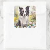 縁どイースターエッグホリデー付きコリドッグ スクエアシール (バッグ)