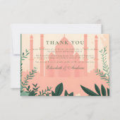縁どエレガントフローラ結婚ス サンキューカード (正面)