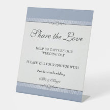 縁どエレガント結婚のポスター台座サイン