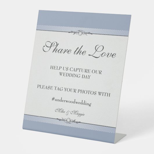 縁どエレガント結婚のポスター台座サイン 台座サイン (正面)