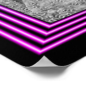 縁どカラフルフレーム自分の写真を作成 ポスター (角)