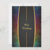 縁どカラフル金ゴールド結婚式招待状 招待状 (裏面)