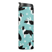 縁どコリーと足の跡 タンブラー (回転右)