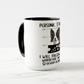 縁どコリー・パピーお前に後を追す マグカップ (正面左)