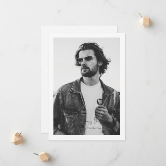 縁どシンプルデザインモダン 案内状 (正面/裏面インサイチュ)