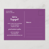 縁どシンプル写真の結婚式 案内ポストカード (裏面)