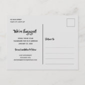 縁どシンプル写真の結婚式 案内ポストカード (裏面)