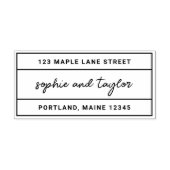 縁どスタイリッシュScript Couple Name差出人住所 セルフインキングスタンプ (デザイン)