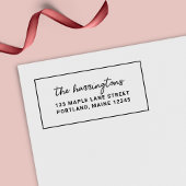 縁どスタイリッシュScript Family Name差出人住所 セルフインキングスタンプ