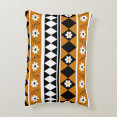 縁どストライプ花ダイヤモンドボホ花柄 アクセントクッション (裏面(縦))